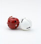 6 Kerstbellen Rood-Wit 30mm