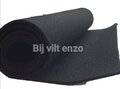 3 mm dik Wol Vilt 45 x 100 cm Zwart